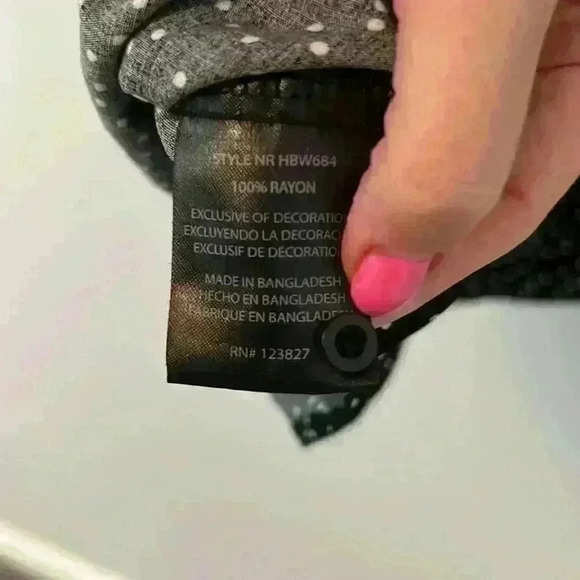 Harve Benard Size Small Peplum Black and White Polka Dot Sleeveless Blouse - Picture 4 of 4